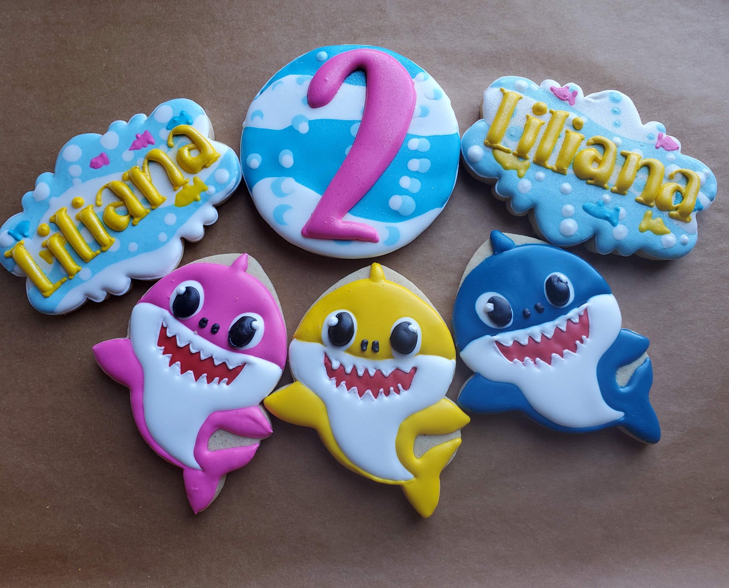 Baby shark cookies(12) newest